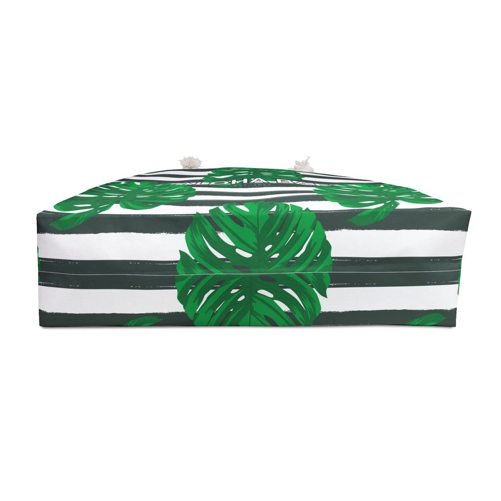 Striped Monstera Aloha Bae Weekender Bag-Bags-alohabae