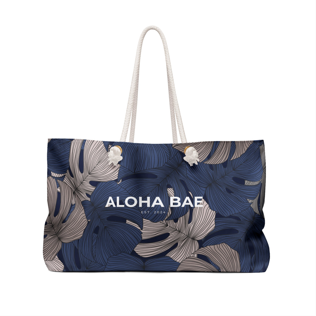 Monstera Sketches Aloha Bae Weekender Bag-Bags-alohabae
