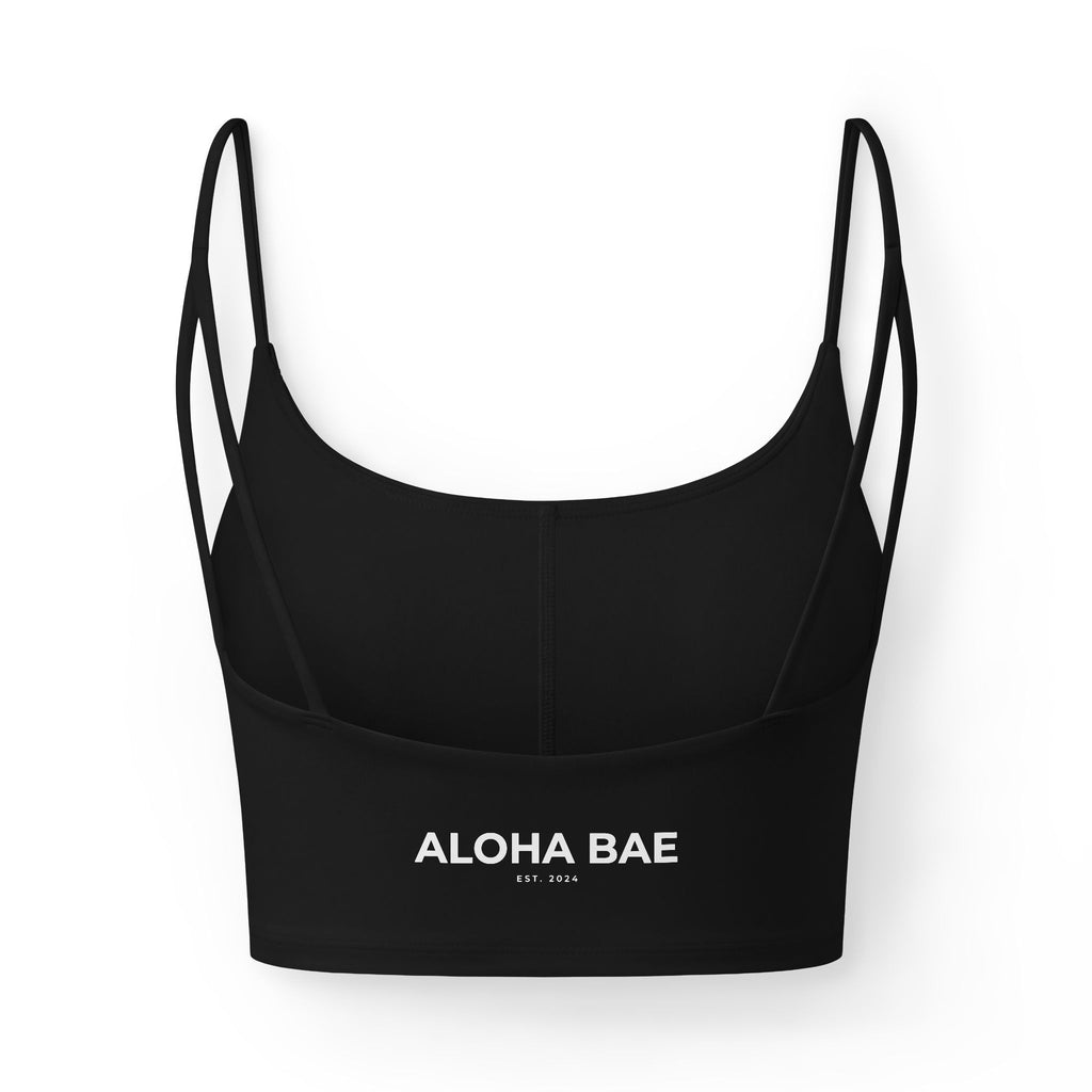 Aloha Bae Luxe Black Yoga Bra — Crop Activewear-Activewear-alohabae