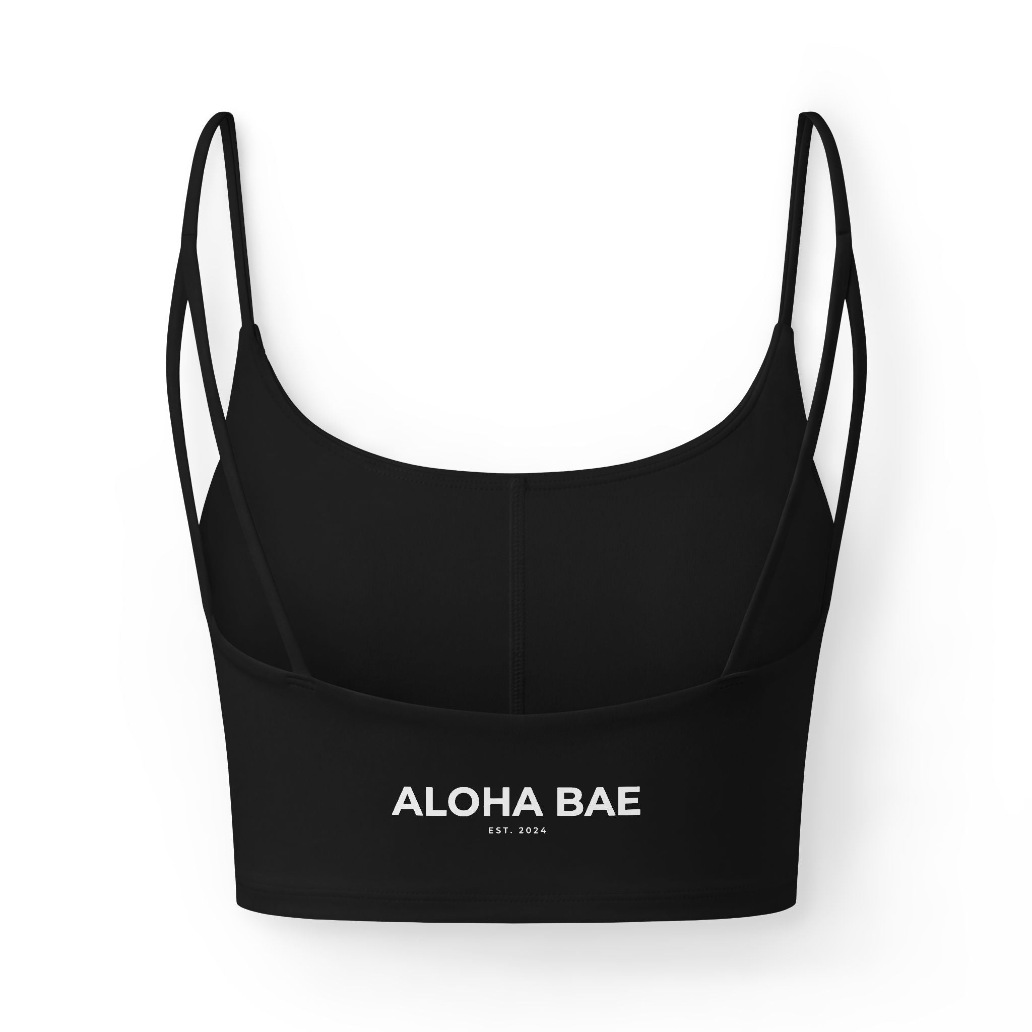 Aloha Bae Luxe Black Yoga Bra — Crop Activewear-Activewear-alohabae