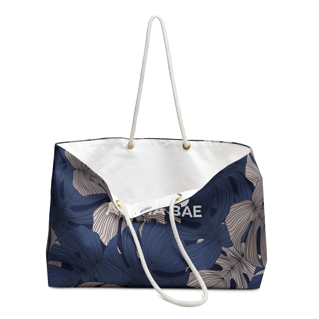 Monstera Sketches Aloha Bae Weekender Bag-Bags-alohabae