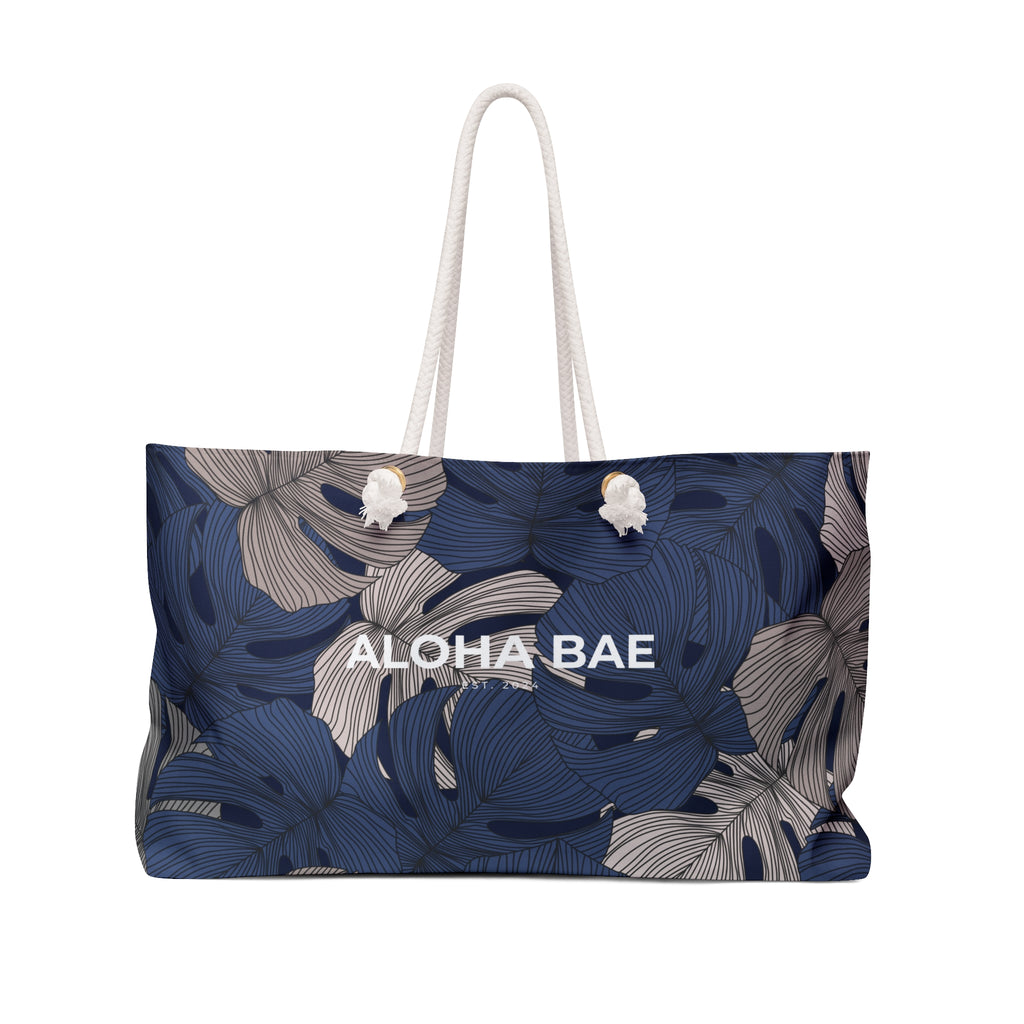 Monstera Sketches Aloha Bae Weekender Bag-Bags-alohabae