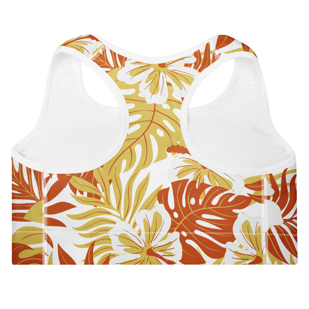 Tropical Pele Padded Sports Bra-Activewear-alohabae