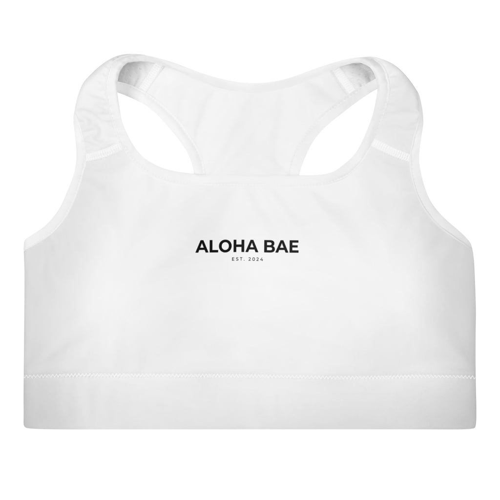 Aloha Bae Logo Padded Yoga Sports Bra-Activewear-alohabae