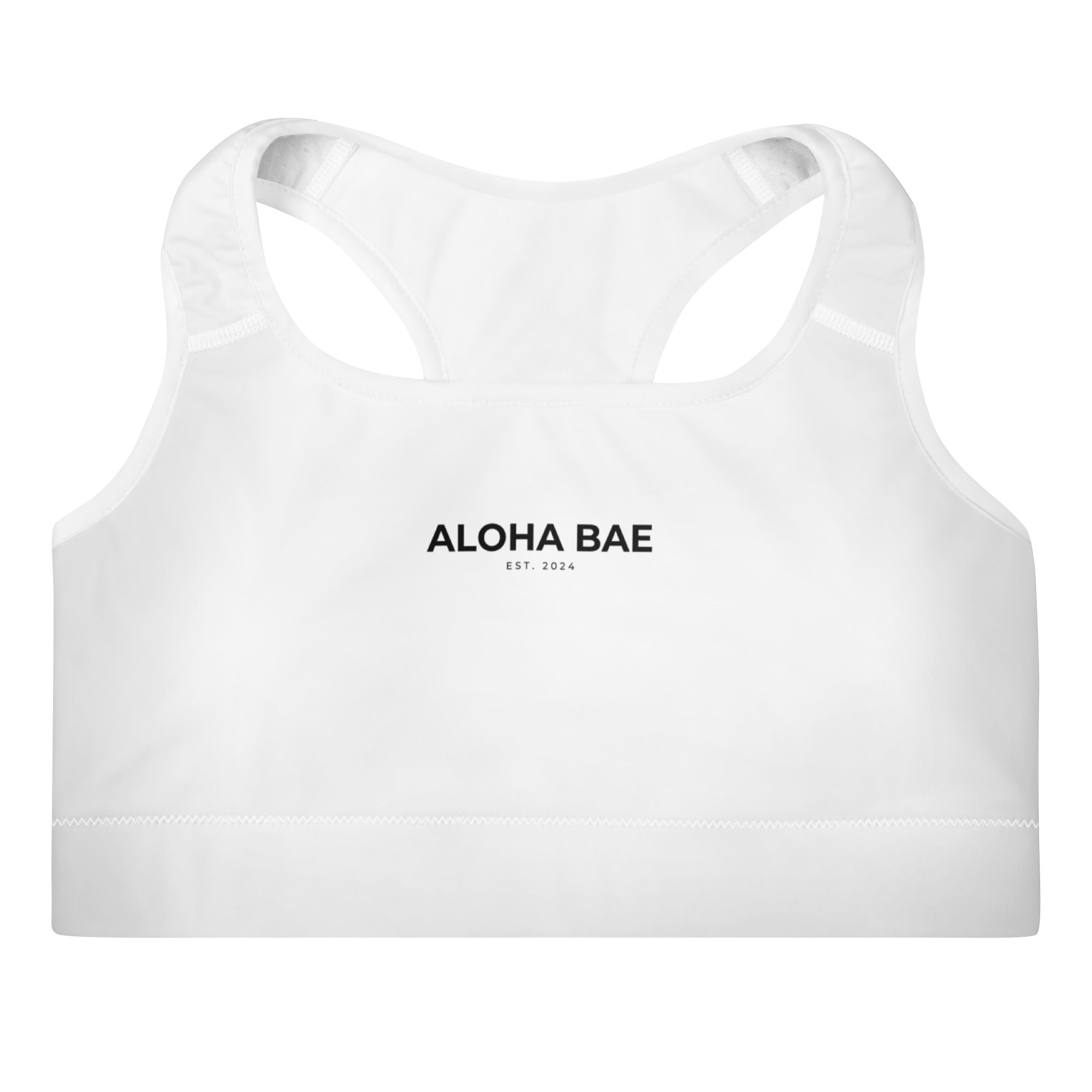 Aloha Bae Logo Padded Yoga Sports Bra-Activewear-alohabae