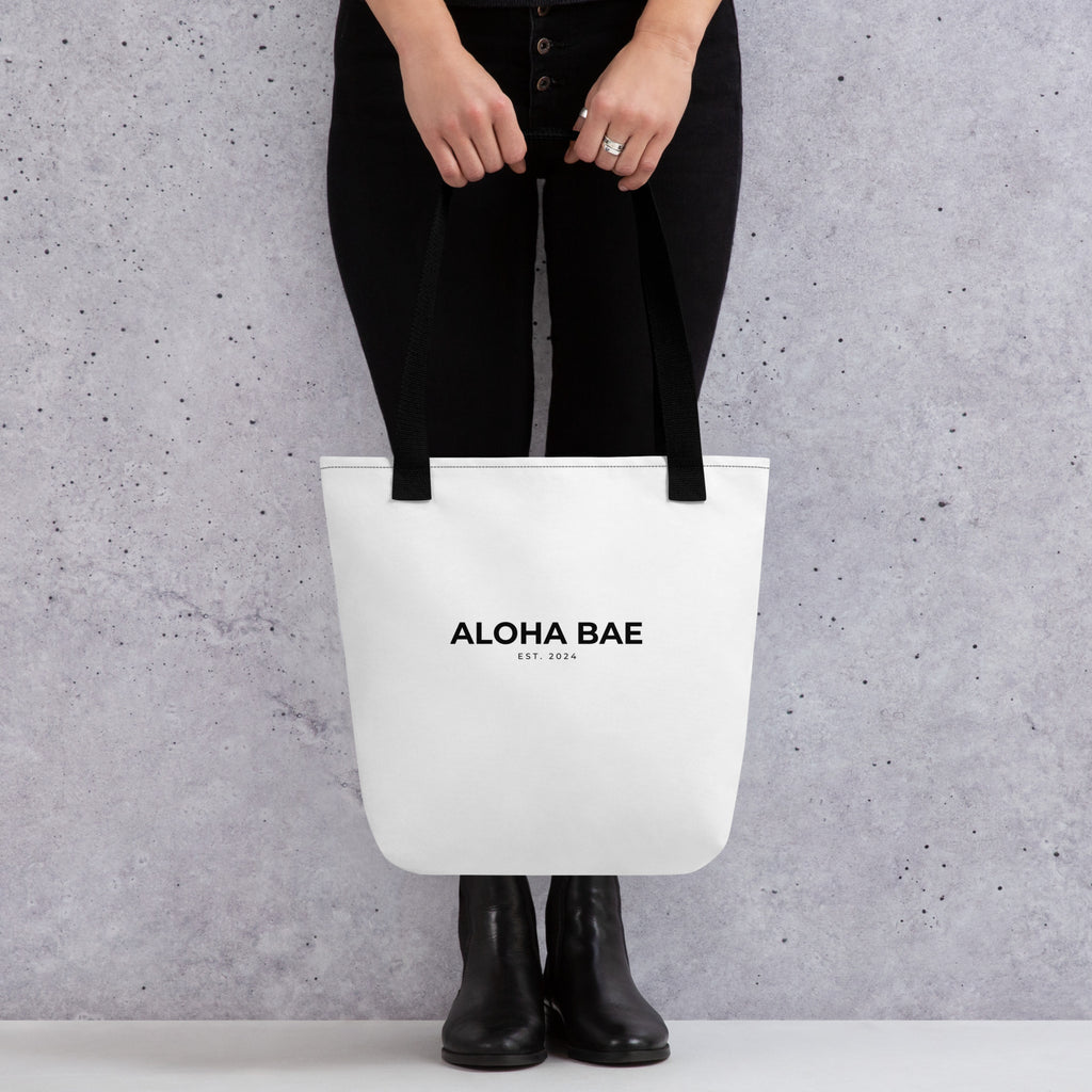 Aloha Bae Logo Tote Bag-Bag-alohabae