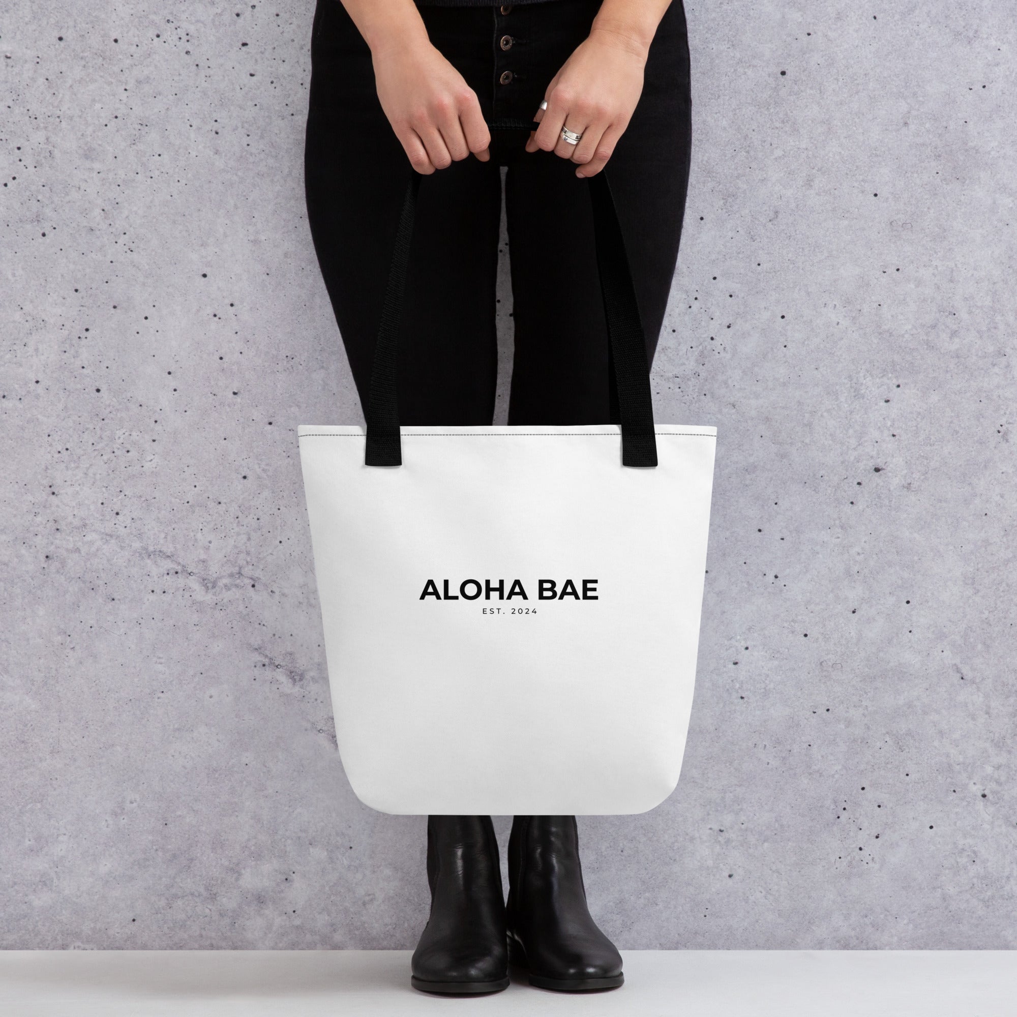 Aloha Bae Logo Tote Bag-Bag-alohabae