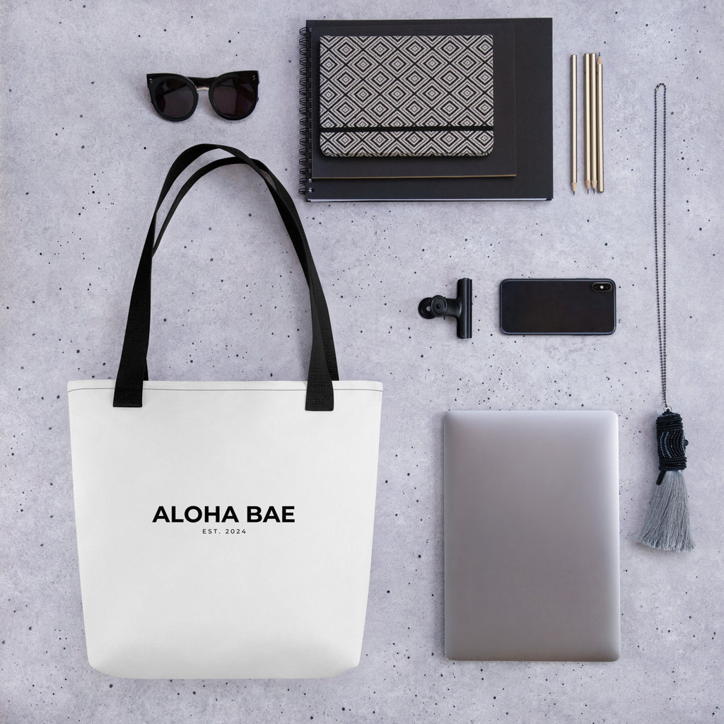 Aloha Bae Logo Tote Bag-Bag-alohabae