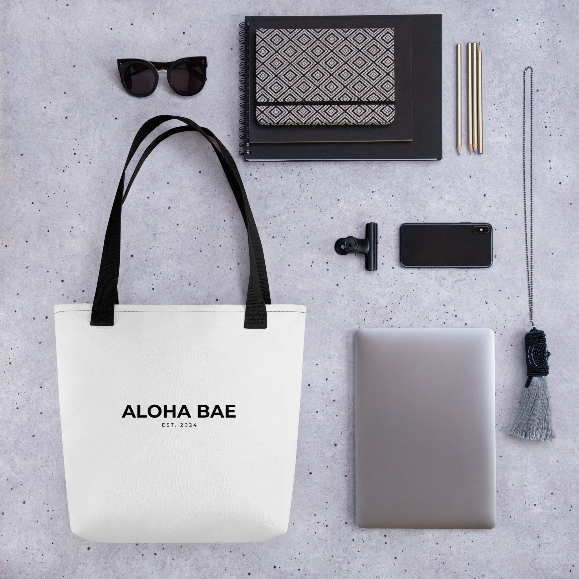 Aloha Bae Logo Tote Bag-Bag-alohabae