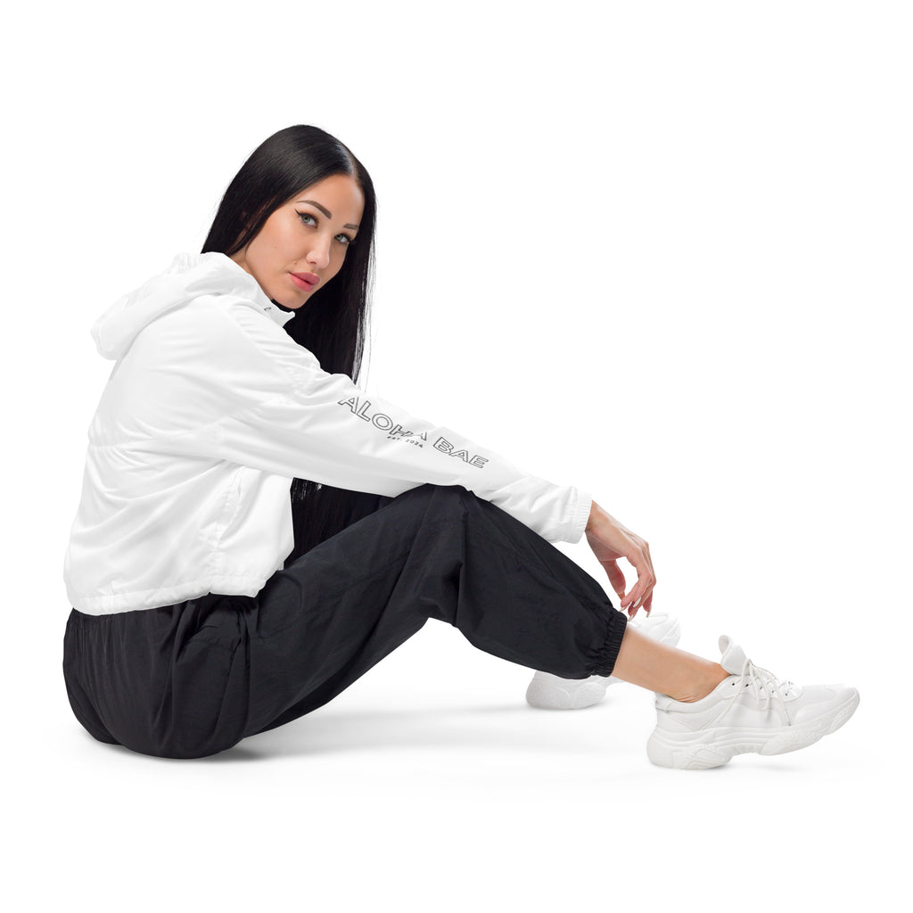 Hawaiian Islands Women’s Cropped Windbreaker-Outerwear-alohabae