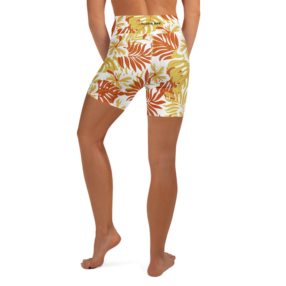 Tropical Pele Yoga Short-Activewear-alohabae
