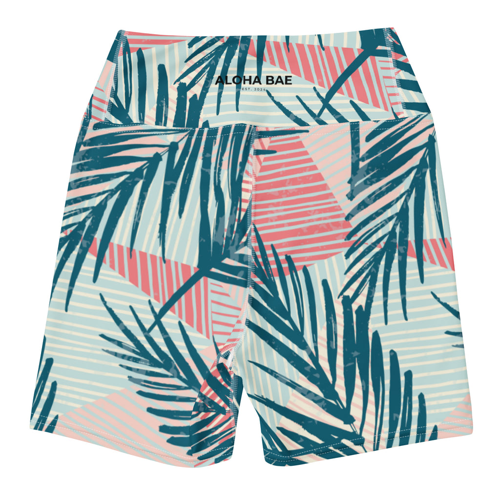 Retro Tropics Yoga Short-Activewear-alohabae