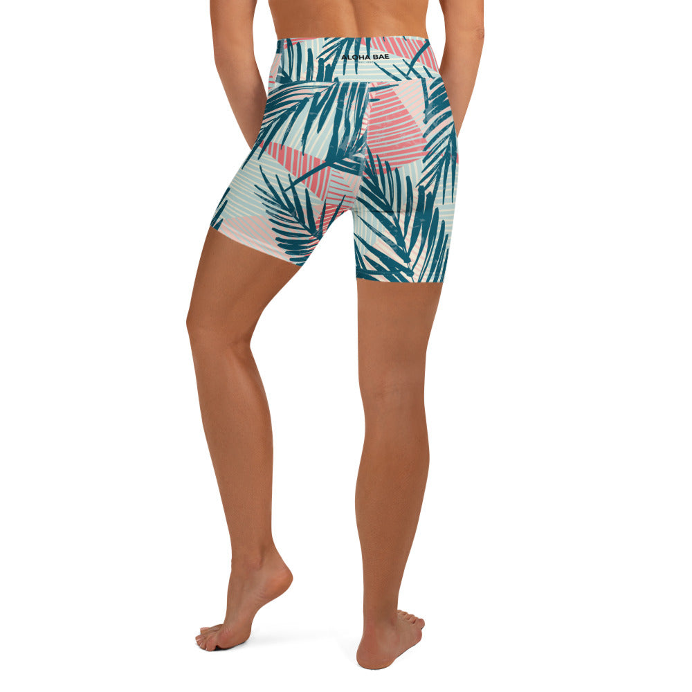 Retro Tropics Yoga Short-Activewear-alohabae