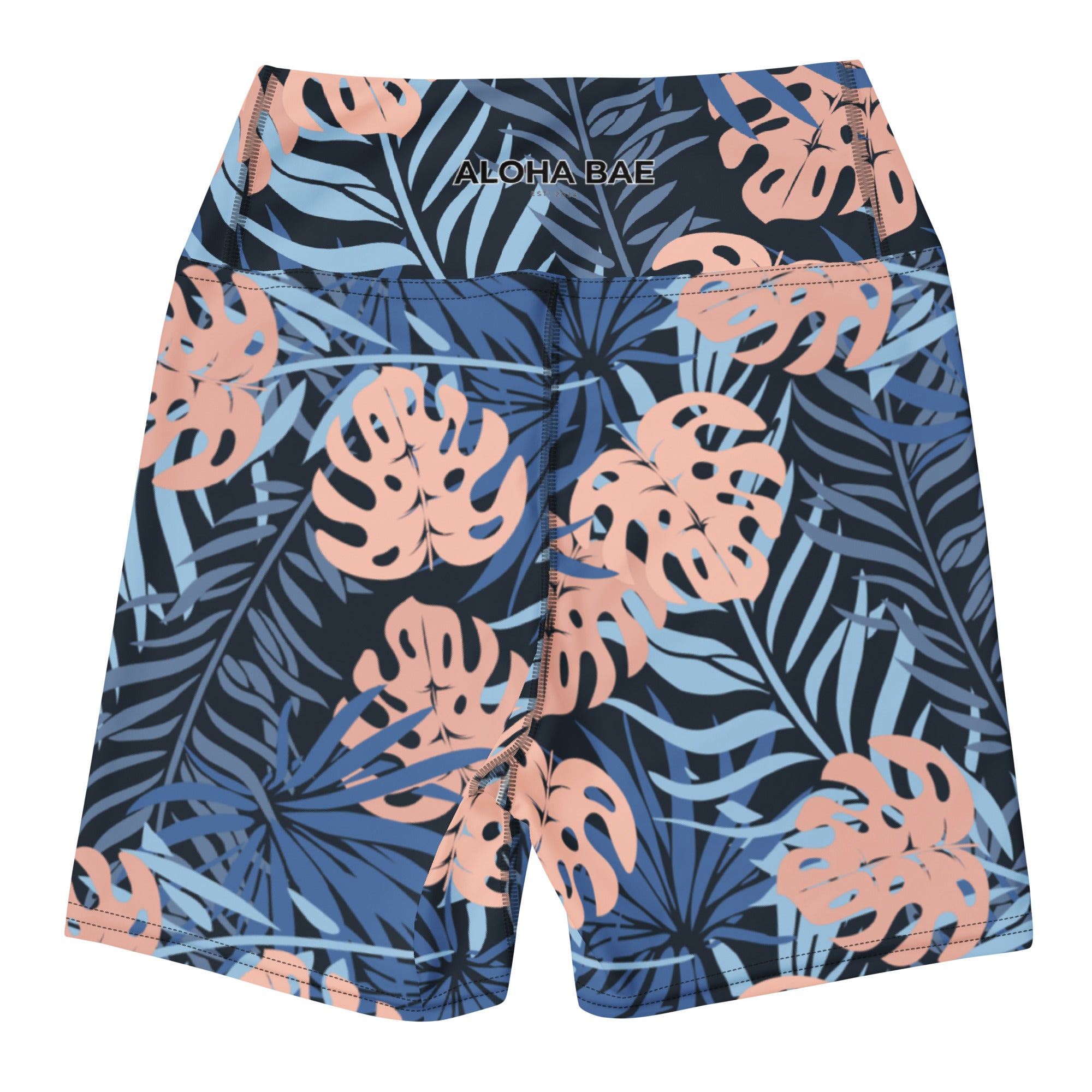 Midnight Tropics Yoga Short-Activewear-alohabae