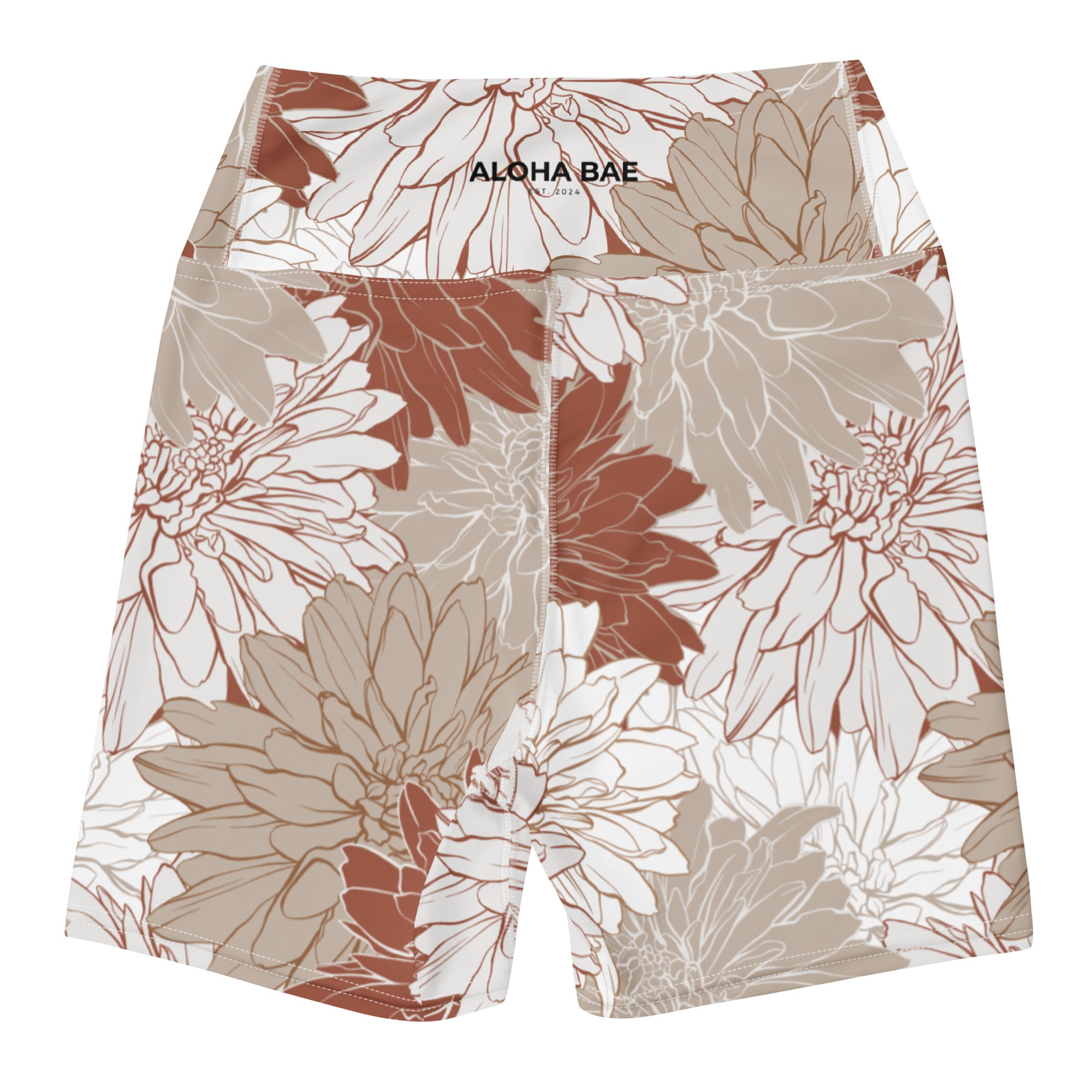 Red Tropics Yoga Short-Activewear-alohabae