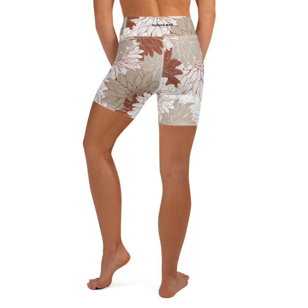 Red Tropics Yoga Short-Activewear-alohabae