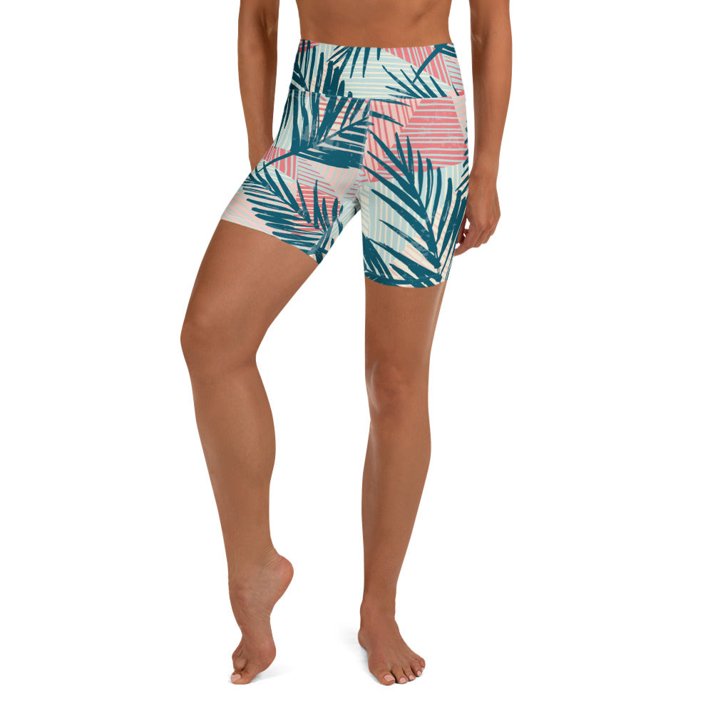 Retro Tropics Yoga Short-Activewear-alohabae