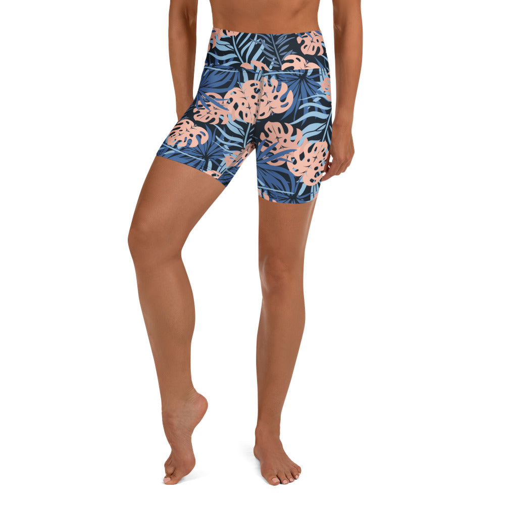 Midnight Tropics Yoga Short-Activewear-alohabae