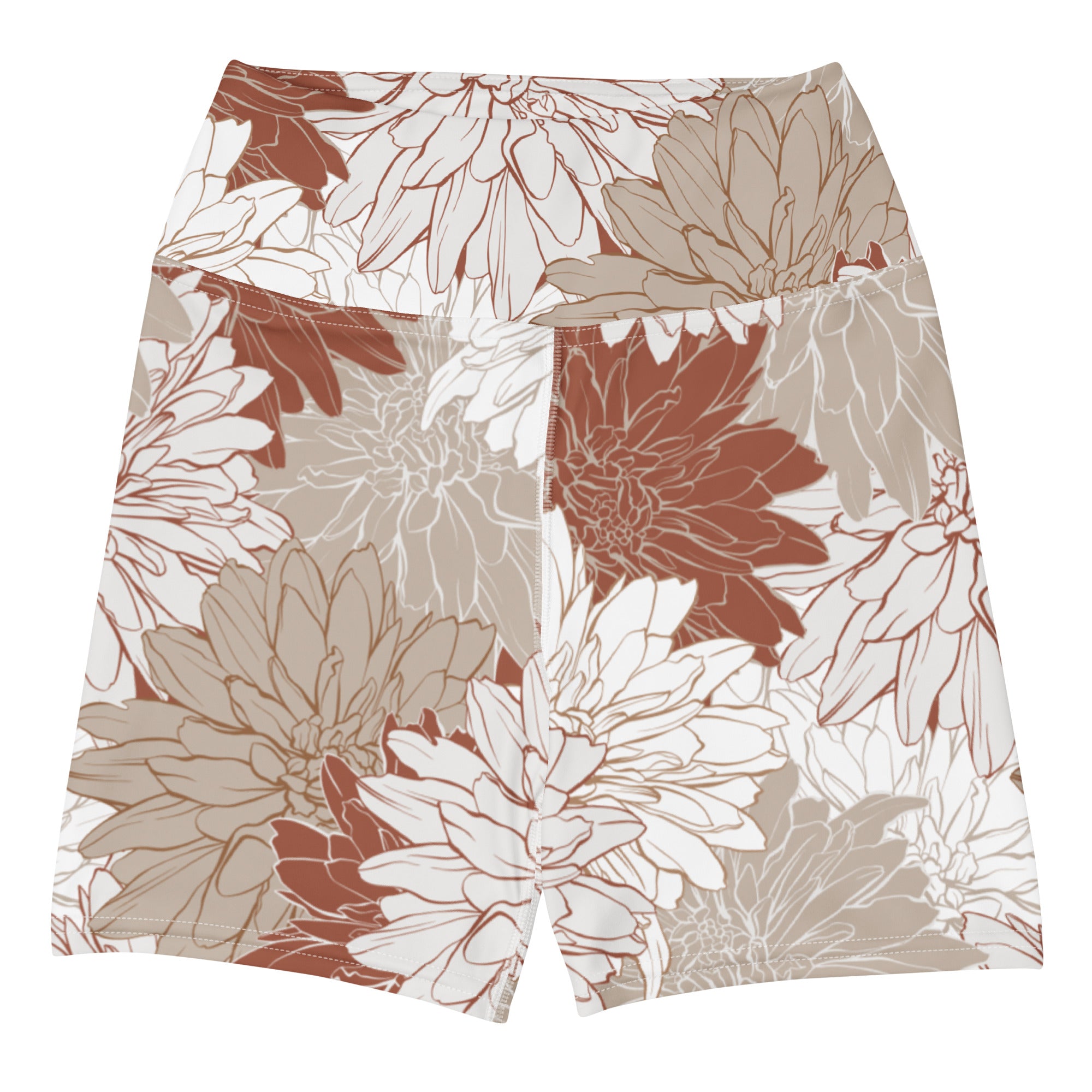 Red Tropics Yoga Short-Activewear-alohabae
