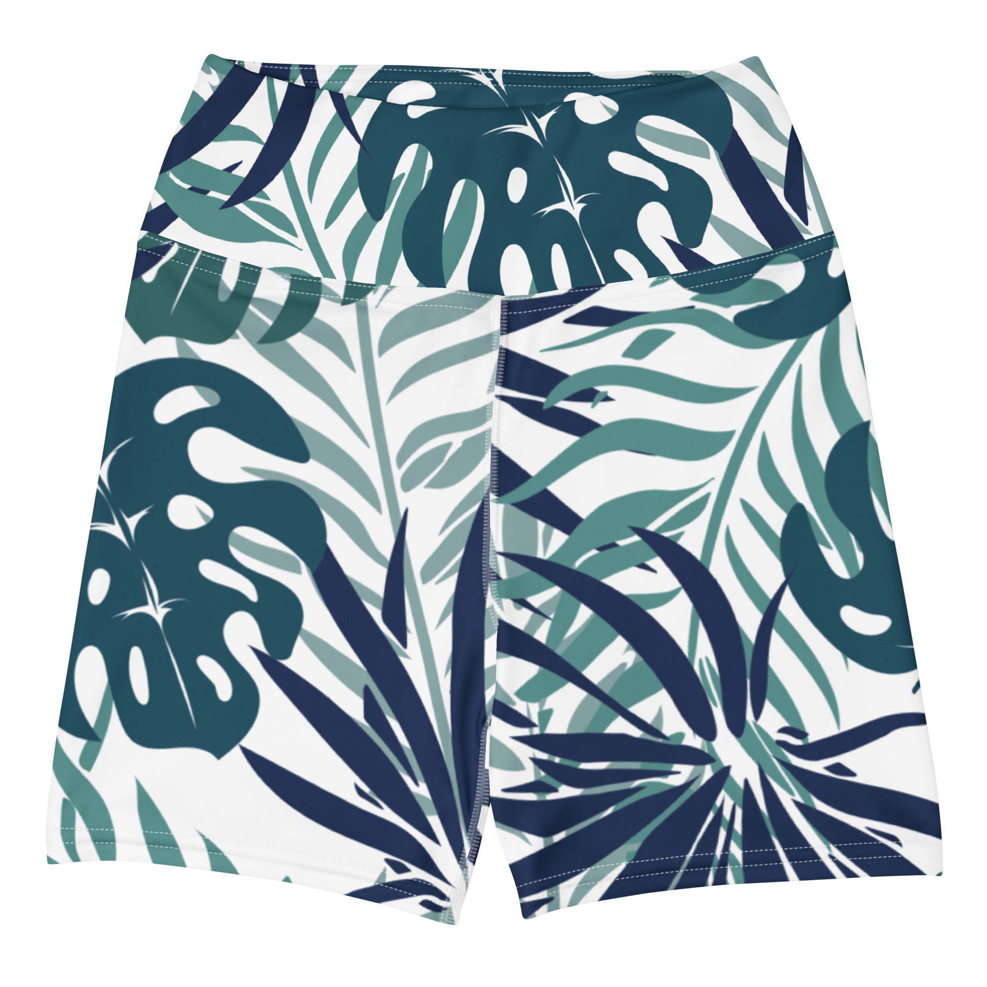 Sea Green Tropics Yoga Short-Activewear-alohabae