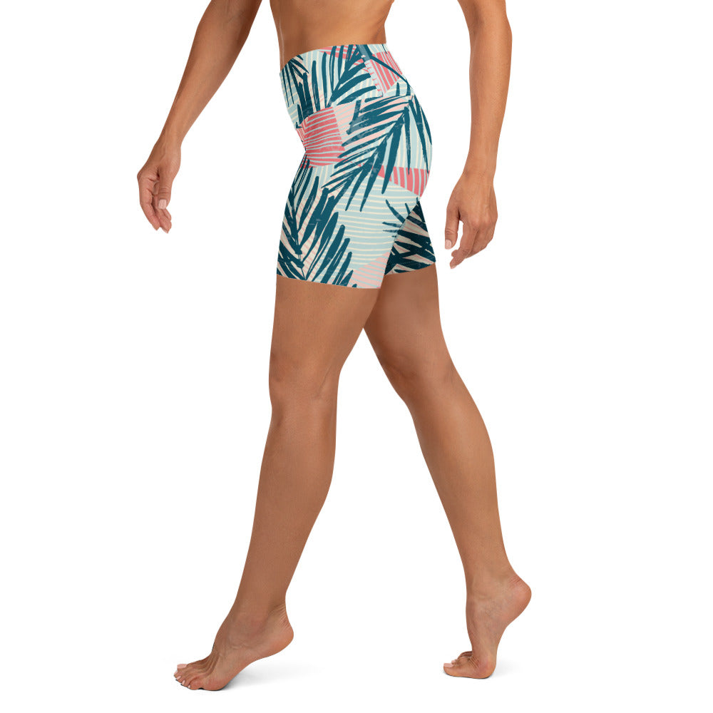 Retro Tropics Yoga Short-Activewear-alohabae
