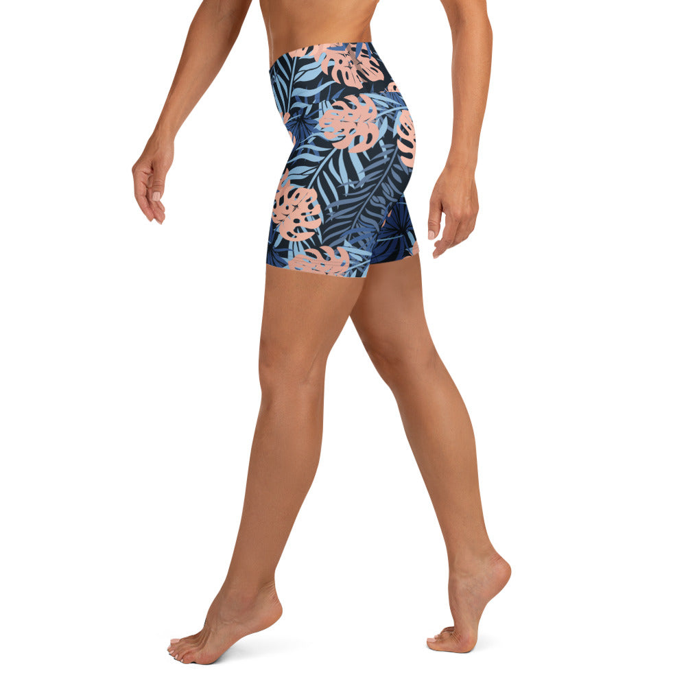 Midnight Tropics Yoga Short-Activewear-alohabae