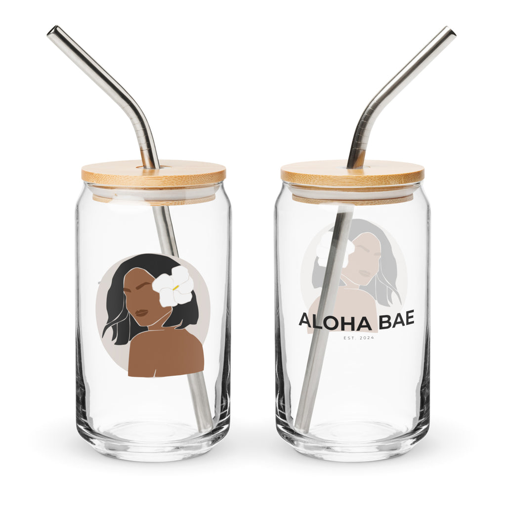Aloha Bae Var. 4 Collectible Can-Shaped Glass - Hawaiian Wahine Collection-Drinkware-alohabae