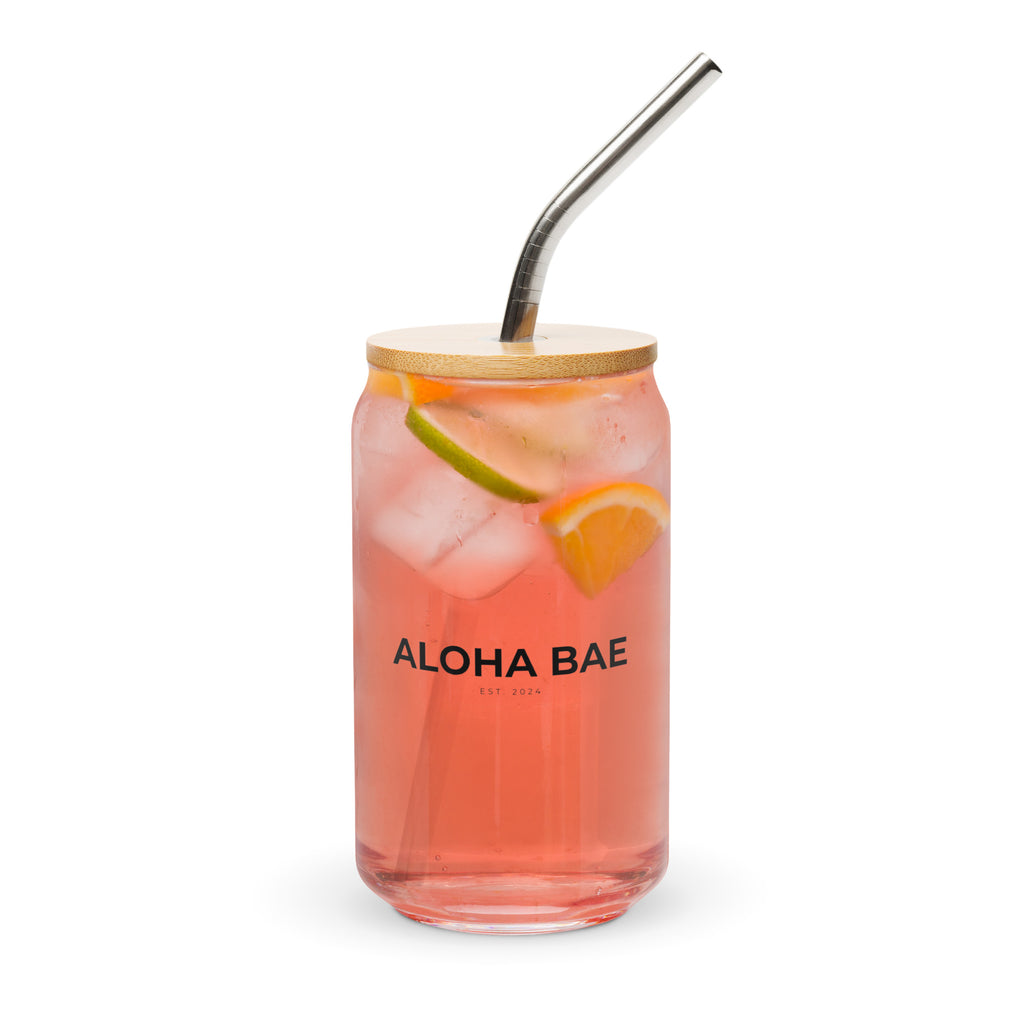 Aloha Bae Var. 1 Collectible Can-Shaped Glass - Hawaiian Wahine Collection-Drinkware-alohabae