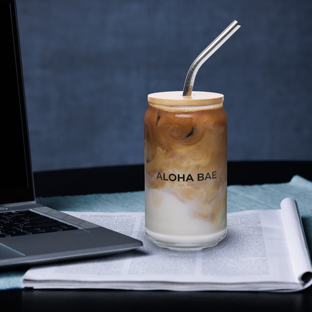 Aloha Bae Var. 2 Collectible Can-Shaped Glass - Hawaiian Wahine Collection-Drinkware-alohabae
