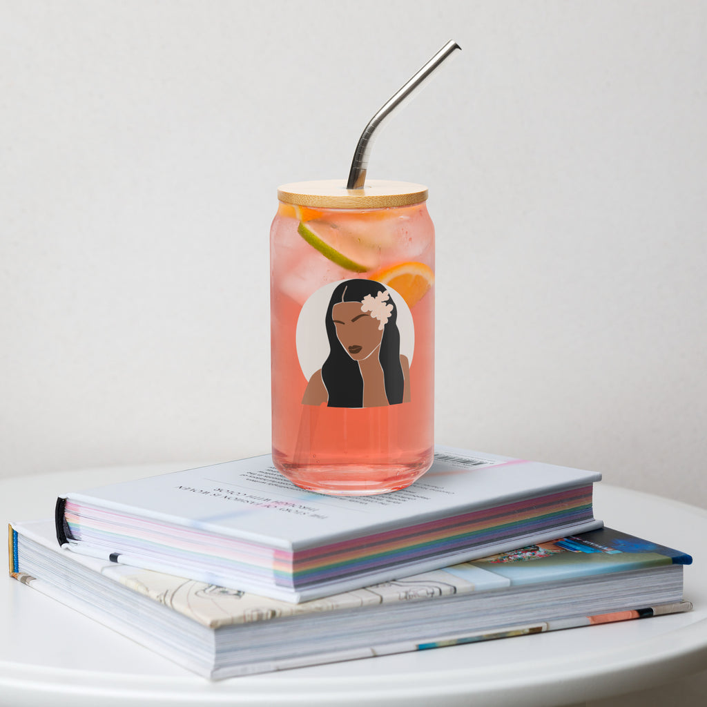 Aloha Bae Var. 1 Collectible Can-Shaped Glass - Hawaiian Wahine Collection-Drinkware-alohabae