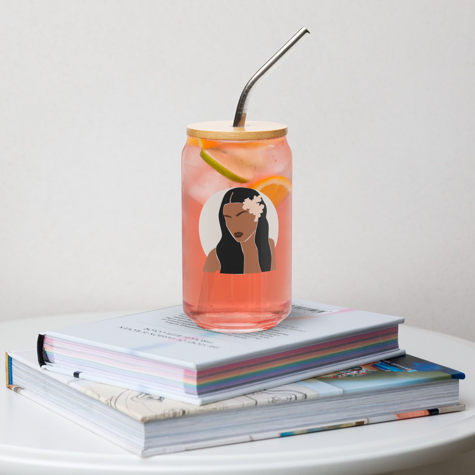 Aloha Bae Var. 1 Collectible Can-Shaped Glass - Hawaiian Wahine Collection-Drinkware-alohabae