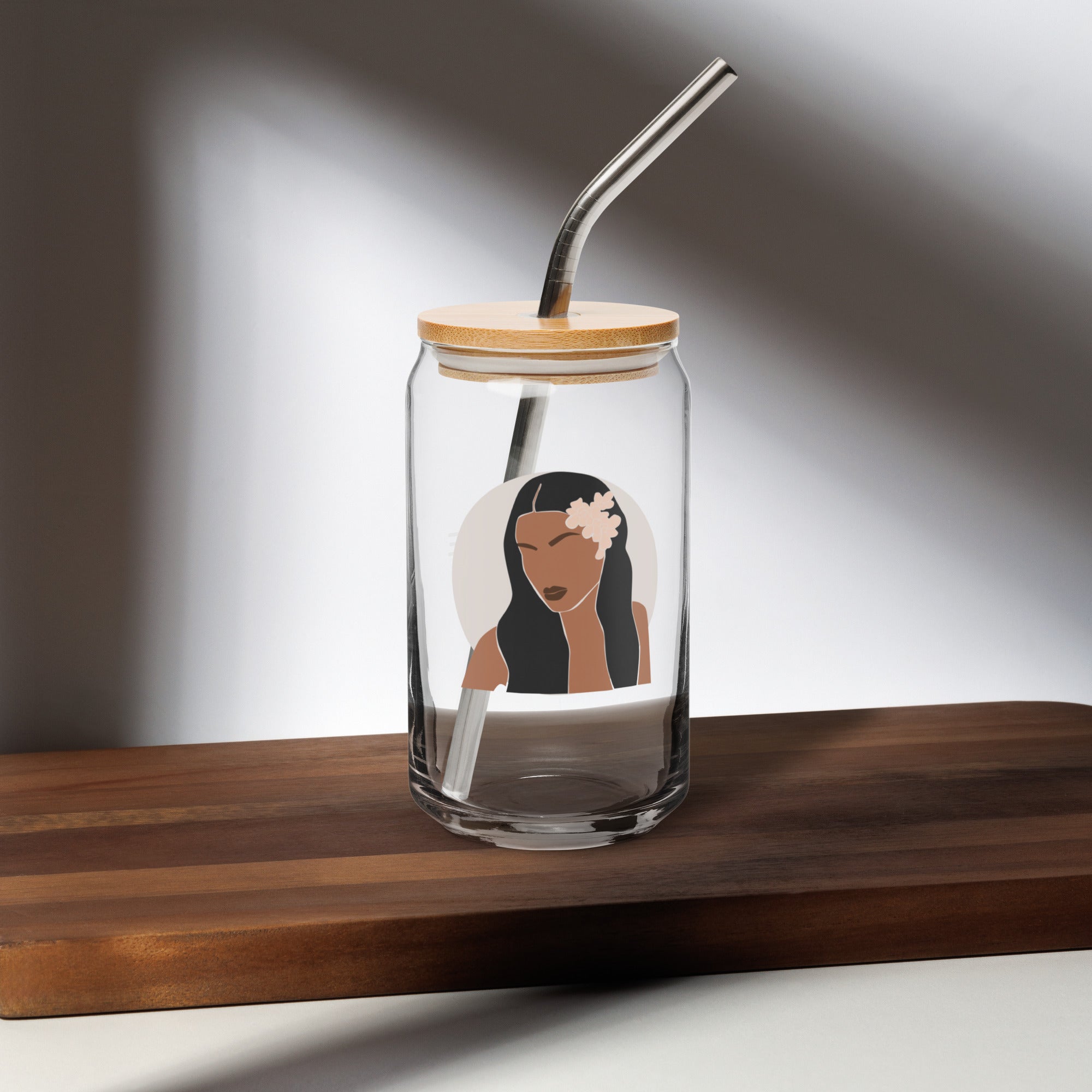Aloha Bae Var. 1 Collectible Can-Shaped Glass - Hawaiian Wahine Collection-Drinkware-alohabae