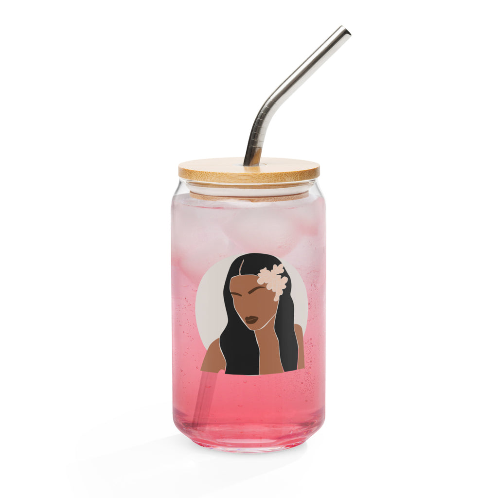 Aloha Bae Var. 1 Collectible Can-Shaped Glass - Hawaiian Wahine Collection-Drinkware-alohabae