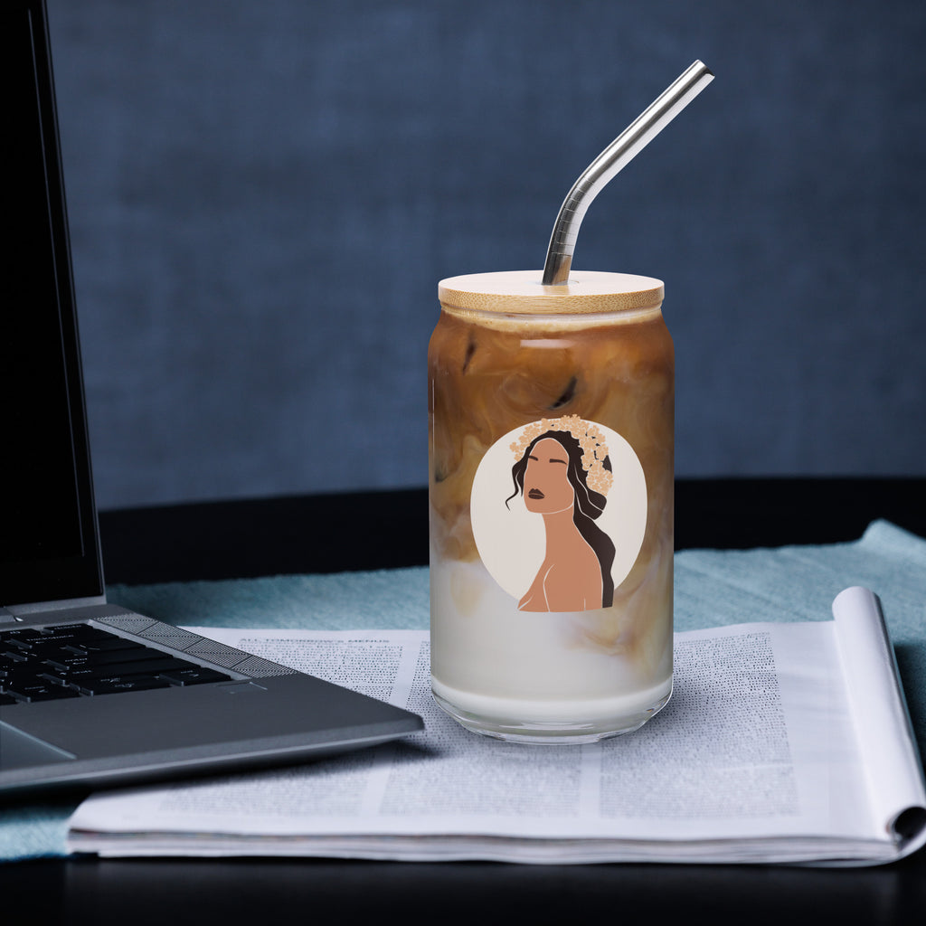 Aloha Bae Var. 2 Collectible Can-Shaped Glass - Hawaiian Wahine Collection-Drinkware-alohabae