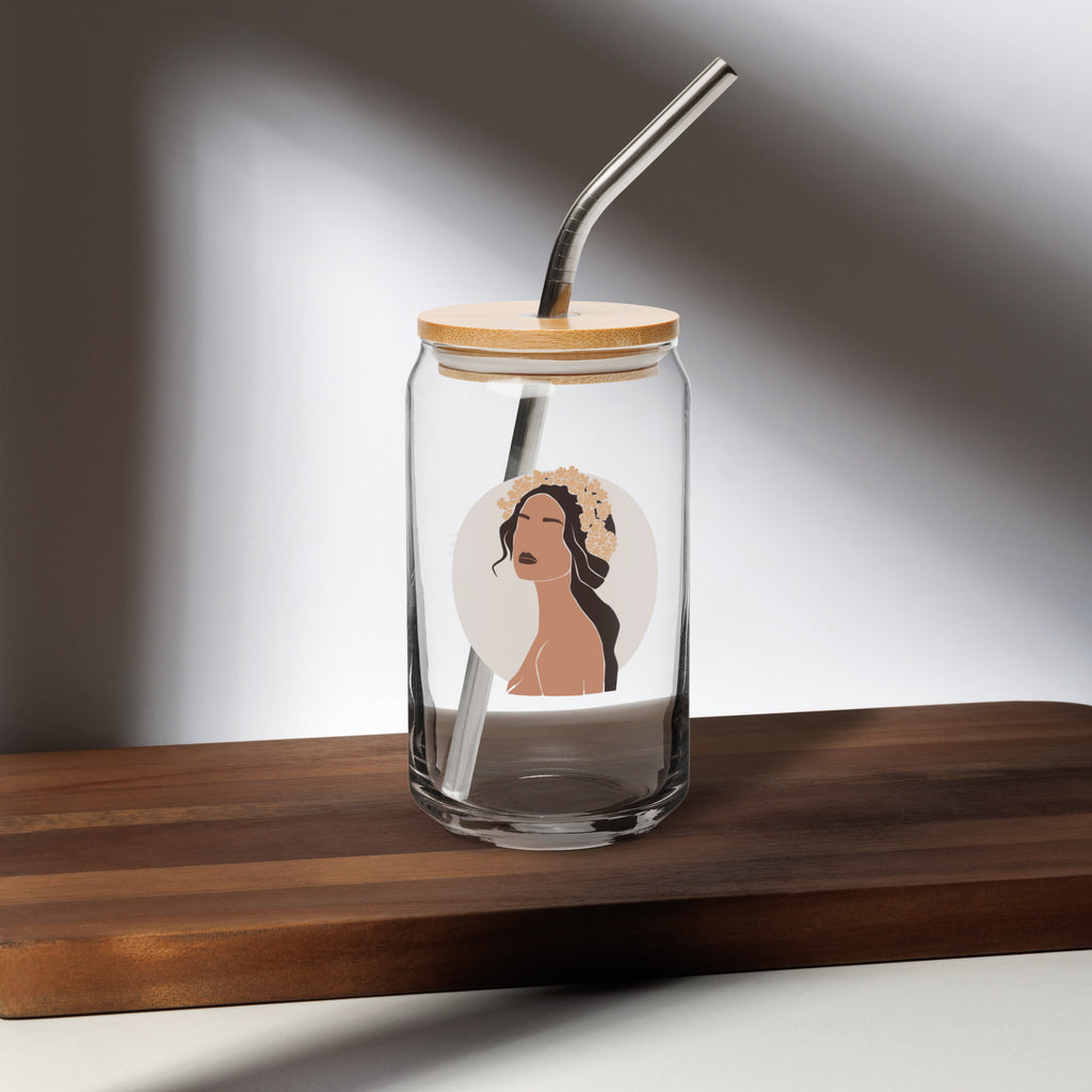 Aloha Bae Var. 2 Collectible Can-Shaped Glass - Hawaiian Wahine Collection-Drinkware-alohabae