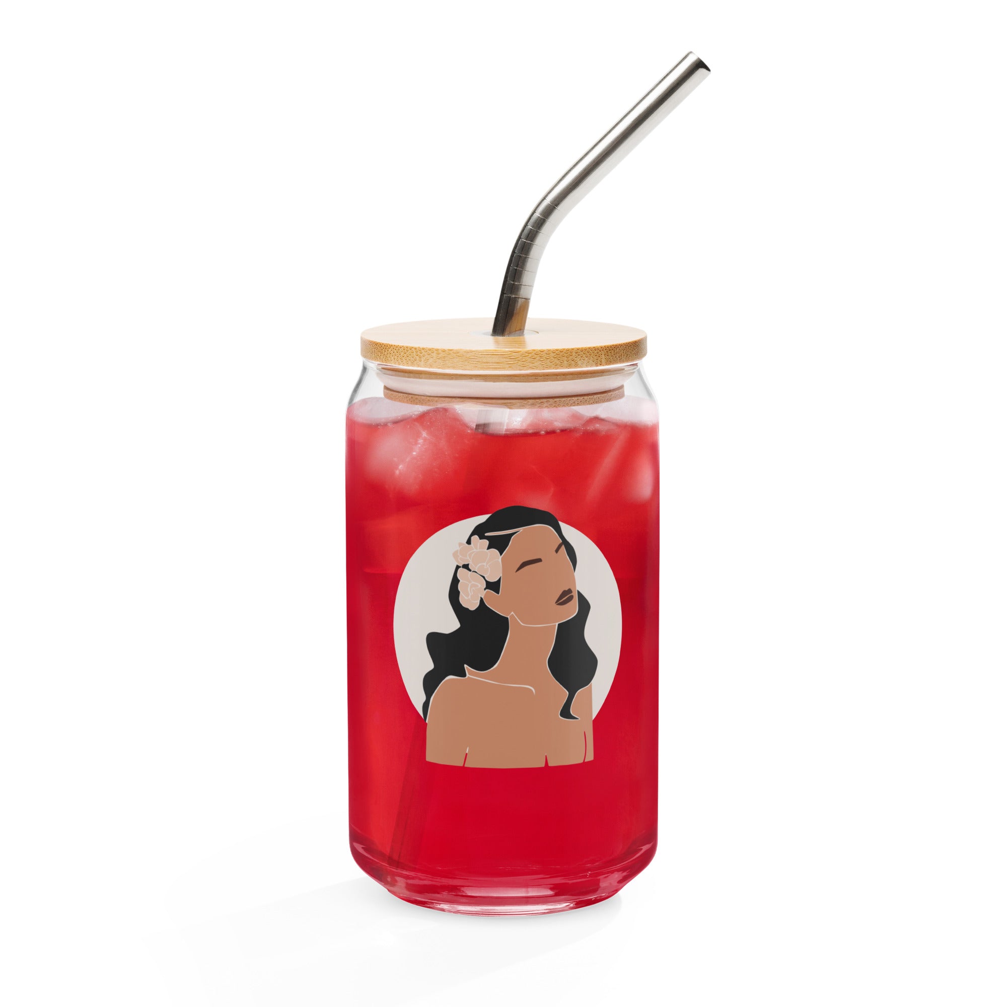 Aloha Bae Var. 3 Collectible Can-Shaped Glass - Hawaiian Wahine Collection-Drinkware-alohabae