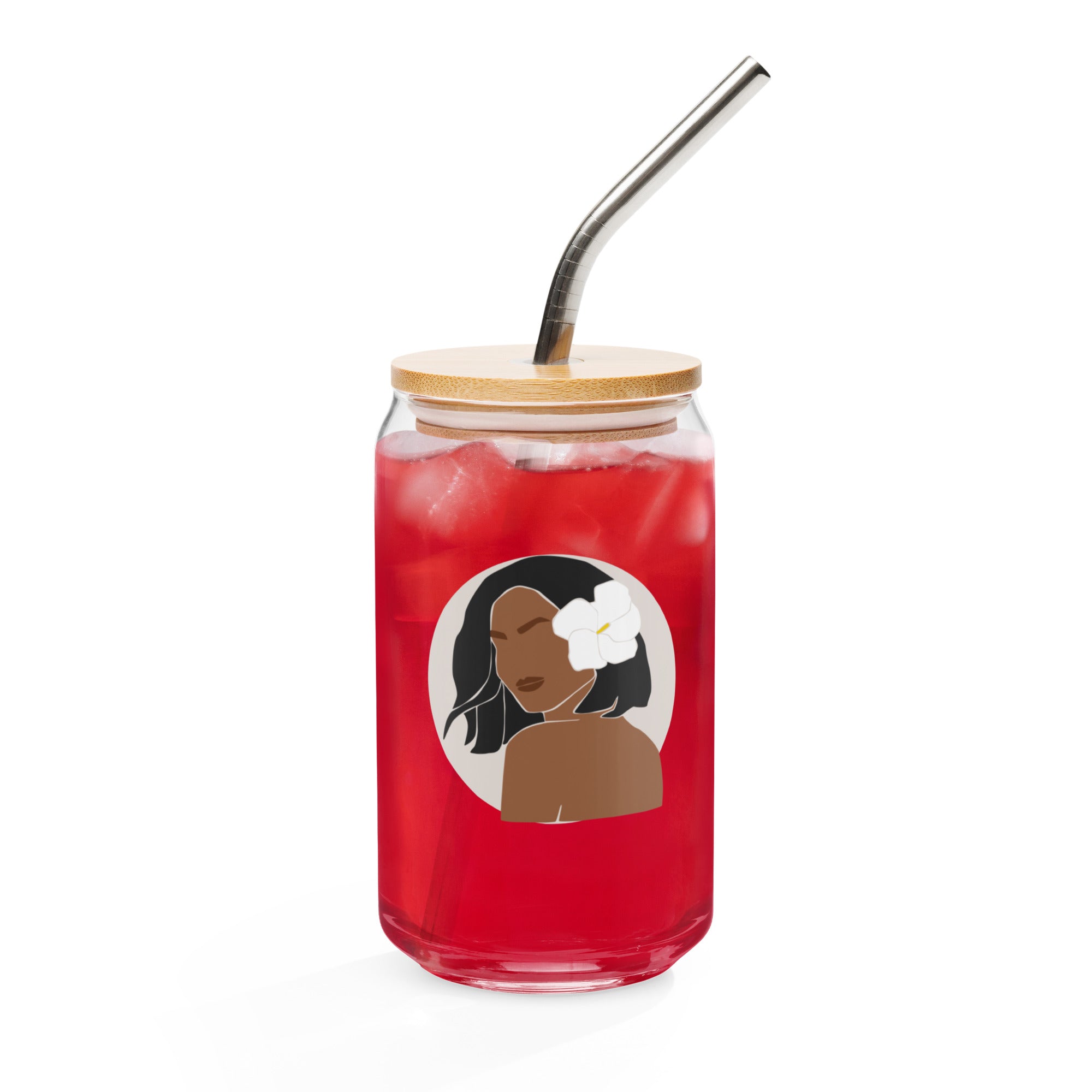 Aloha Bae Var. 4 Collectible Can-Shaped Glass - Hawaiian Wahine Collection-Drinkware-alohabae
