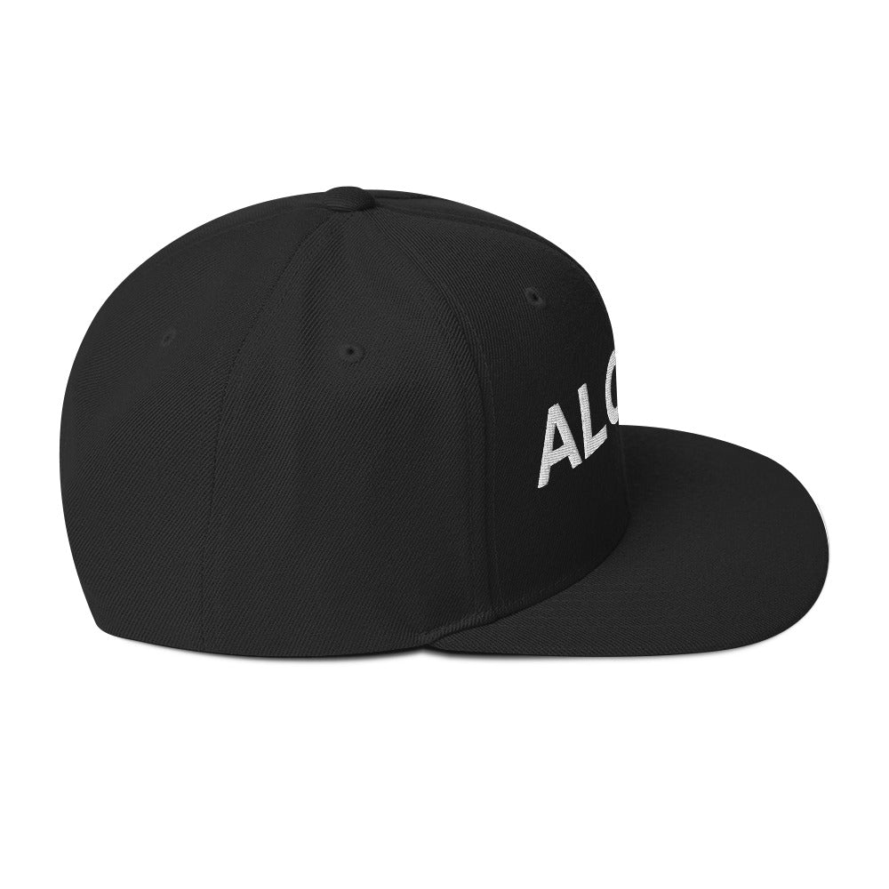 Aloha Embroidered Snapback Hat White-Hat-alohabae