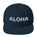 Aloha Embroidered Snapback Hat White-Hat-alohabae