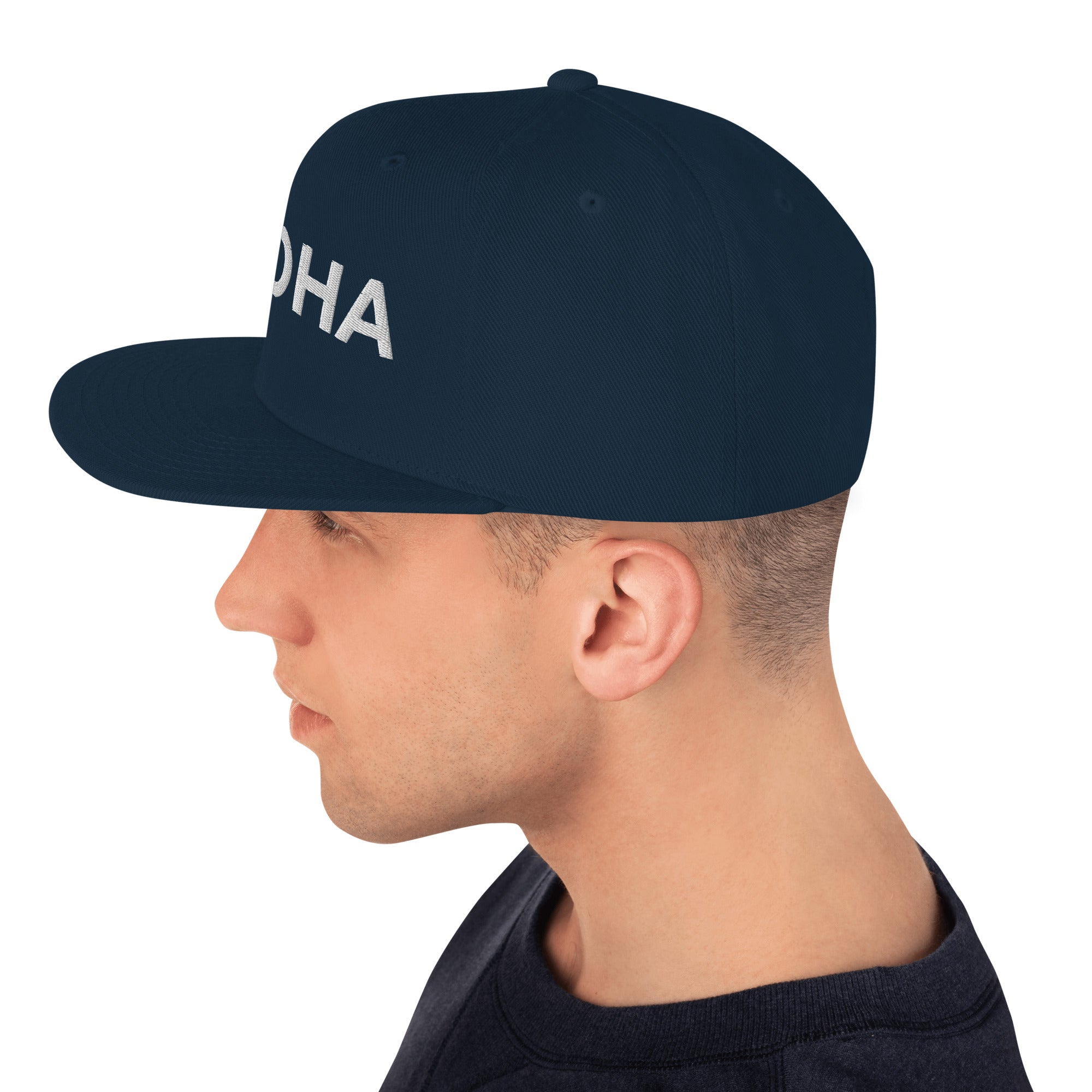 Aloha Embroidered Snapback Hat White-Hat-alohabae