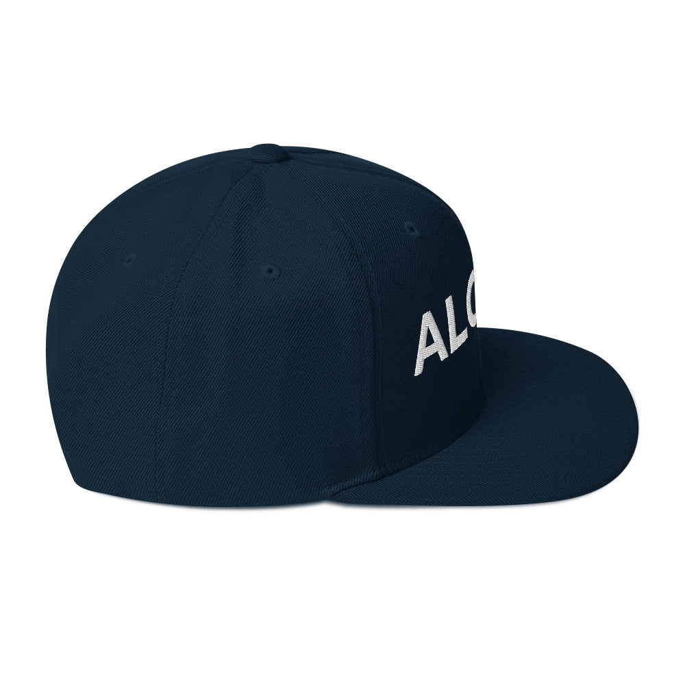 Aloha Embroidered Snapback Hat White-Hat-alohabae