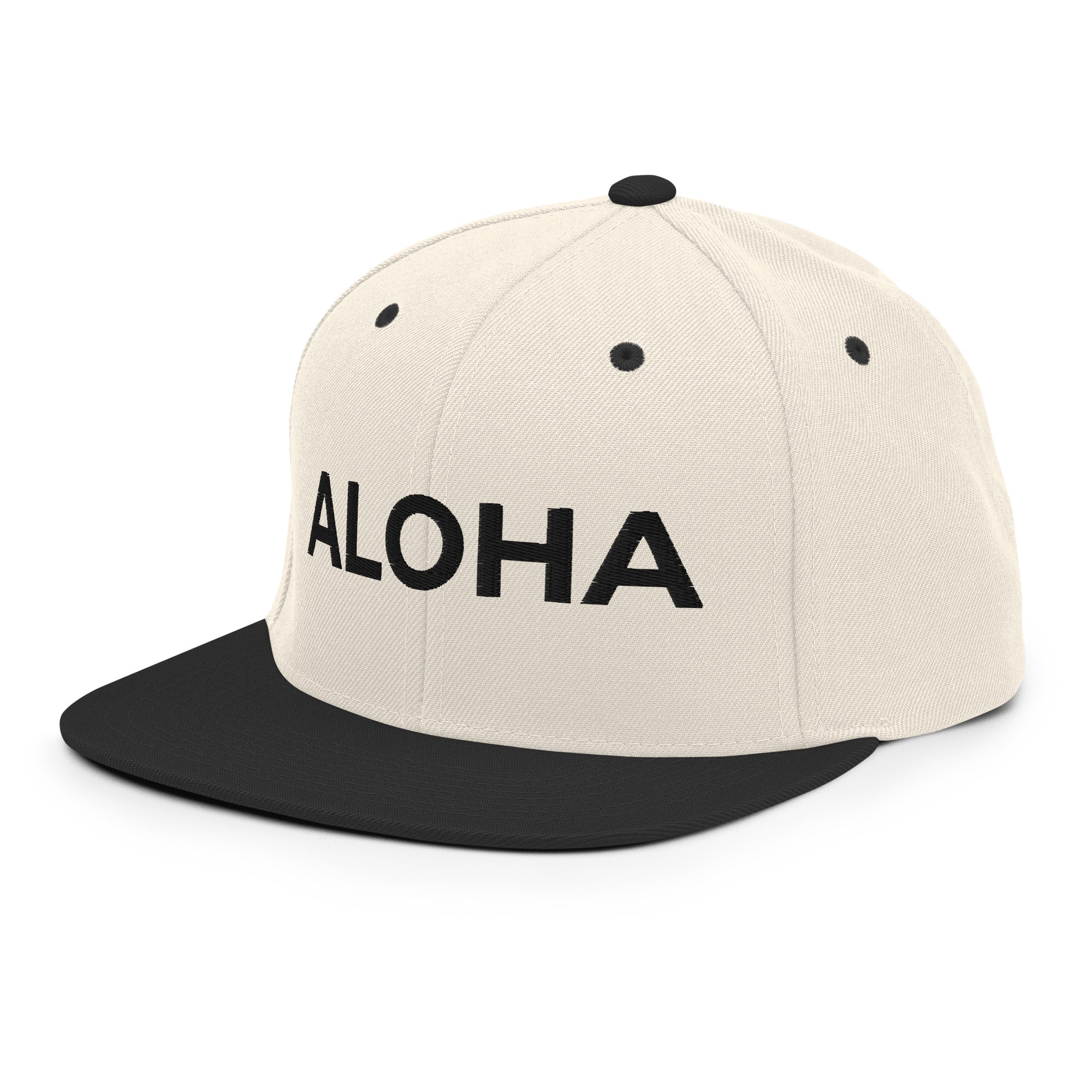 Aloha Embroidered Snapback Hat