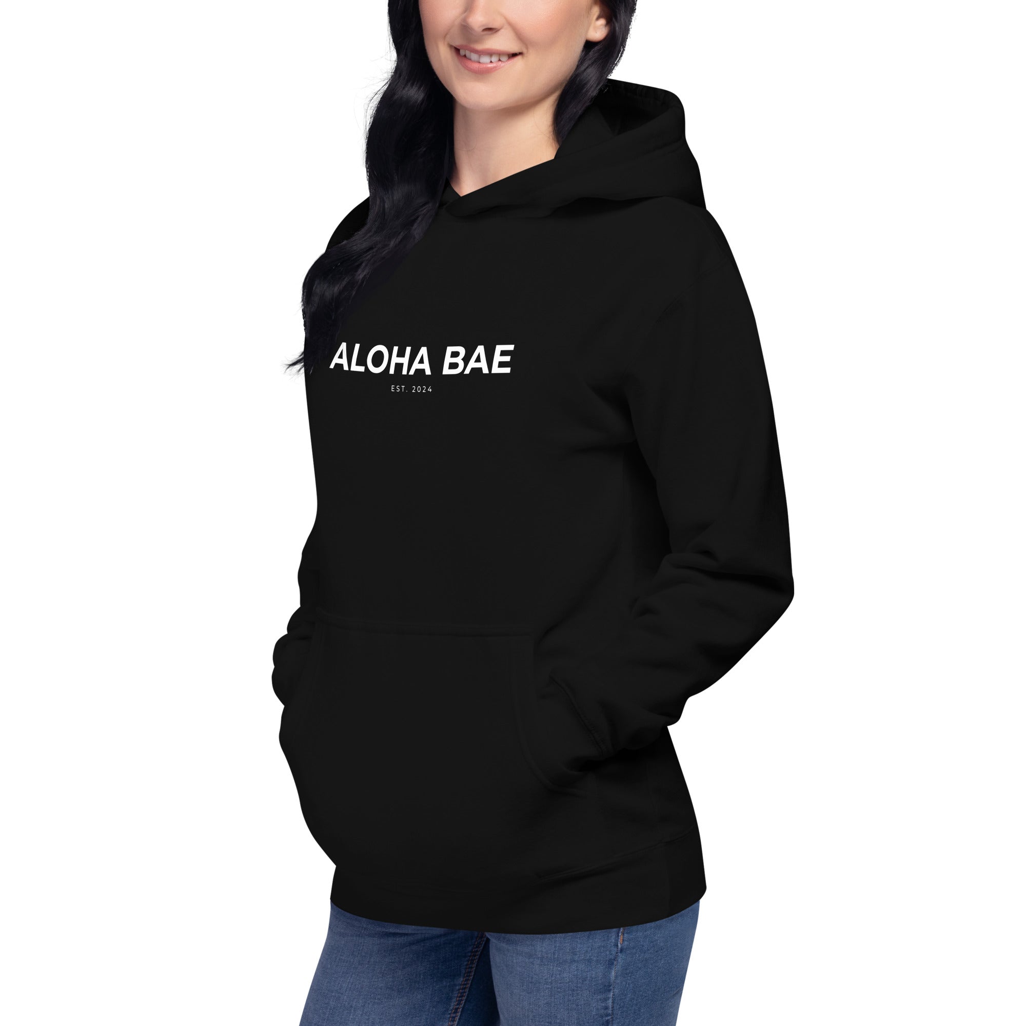 Aloha Bae Printed Logo Hoodie Reverse-Sweatshirt-alohabae