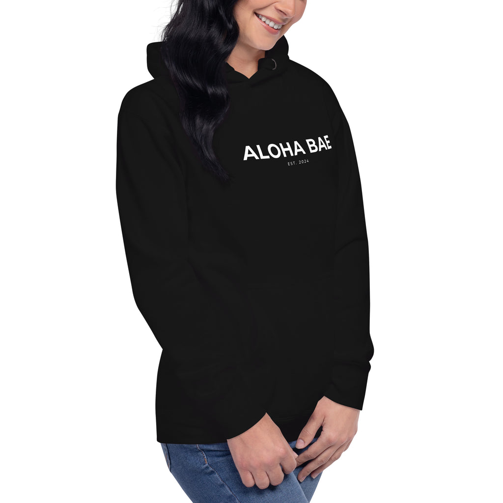 Aloha Bae Printed Logo Hoodie Reverse-Sweatshirt-alohabae