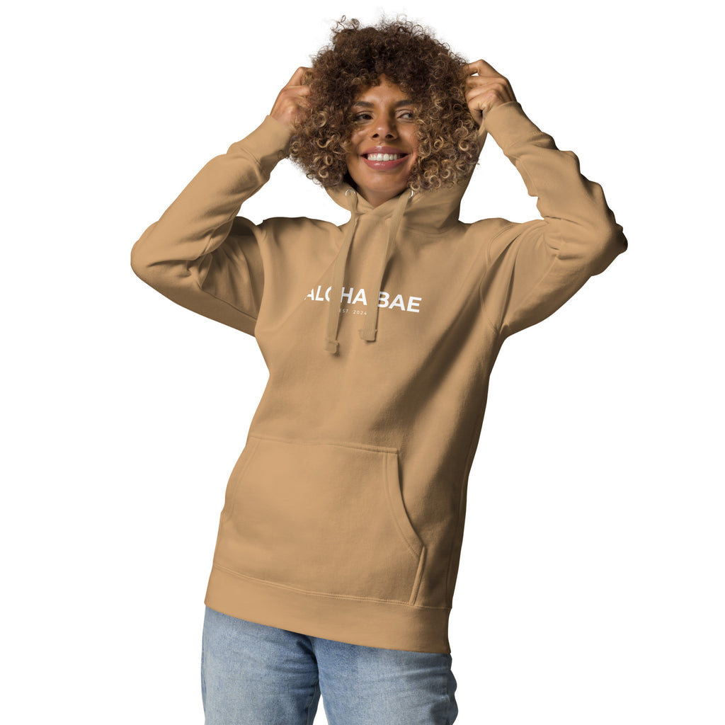Aloha Bae Printed Logo Hoodie Reverse-Sweatshirt-alohabae