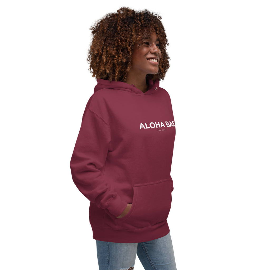 Aloha Bae Printed Logo Hoodie Reverse-Sweatshirt-alohabae