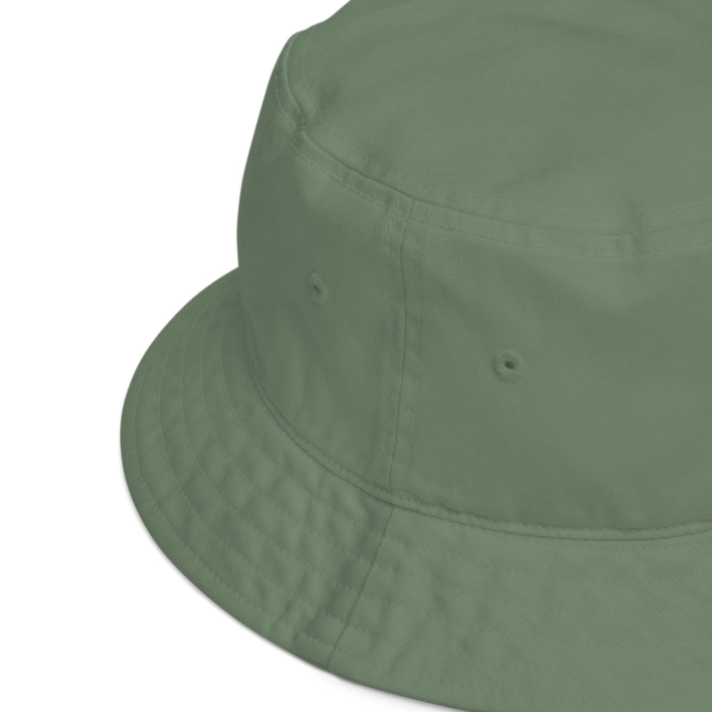 Aloha Embroidered Organic Bucket Hat Black Logo-Hat-alohabae