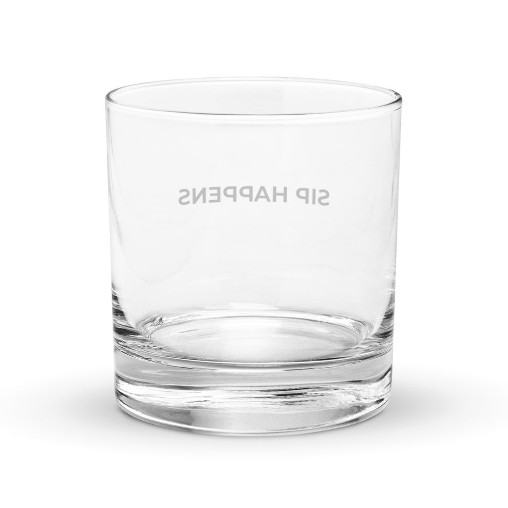 Sip Happens - Lowball Rocks Glass-Drinkware-alohabae