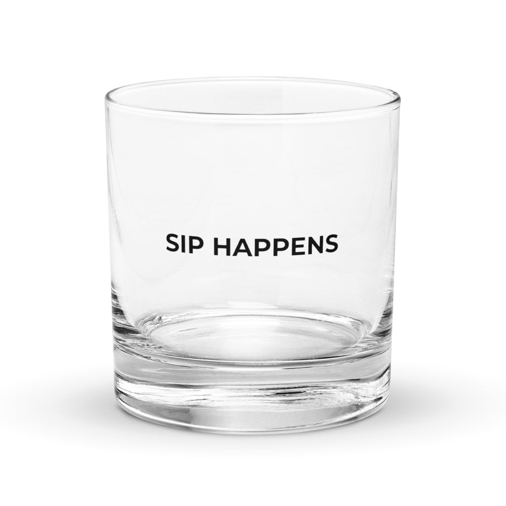 Sip Happens - Lowball Rocks Glass-Drinkware-alohabae