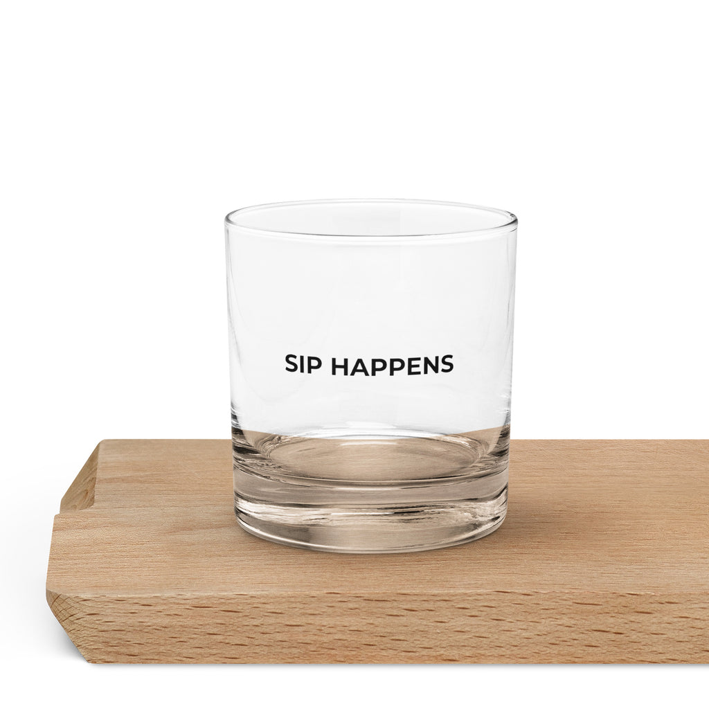 Sip Happens - Lowball Rocks Glass-Drinkware-alohabae
